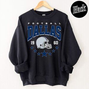 Dallas Football Retro Style Crewneck Sweatshirt 05